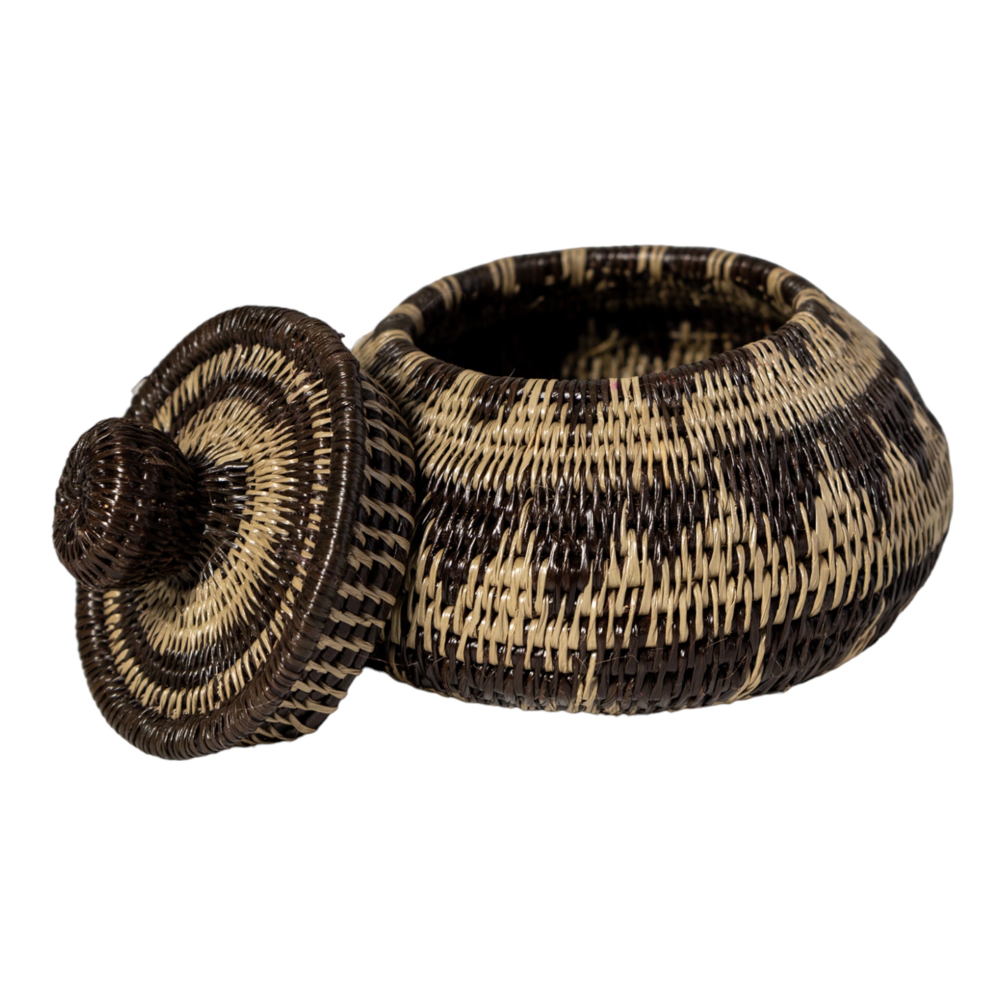 Serene Rainforest Woven Basket With Top