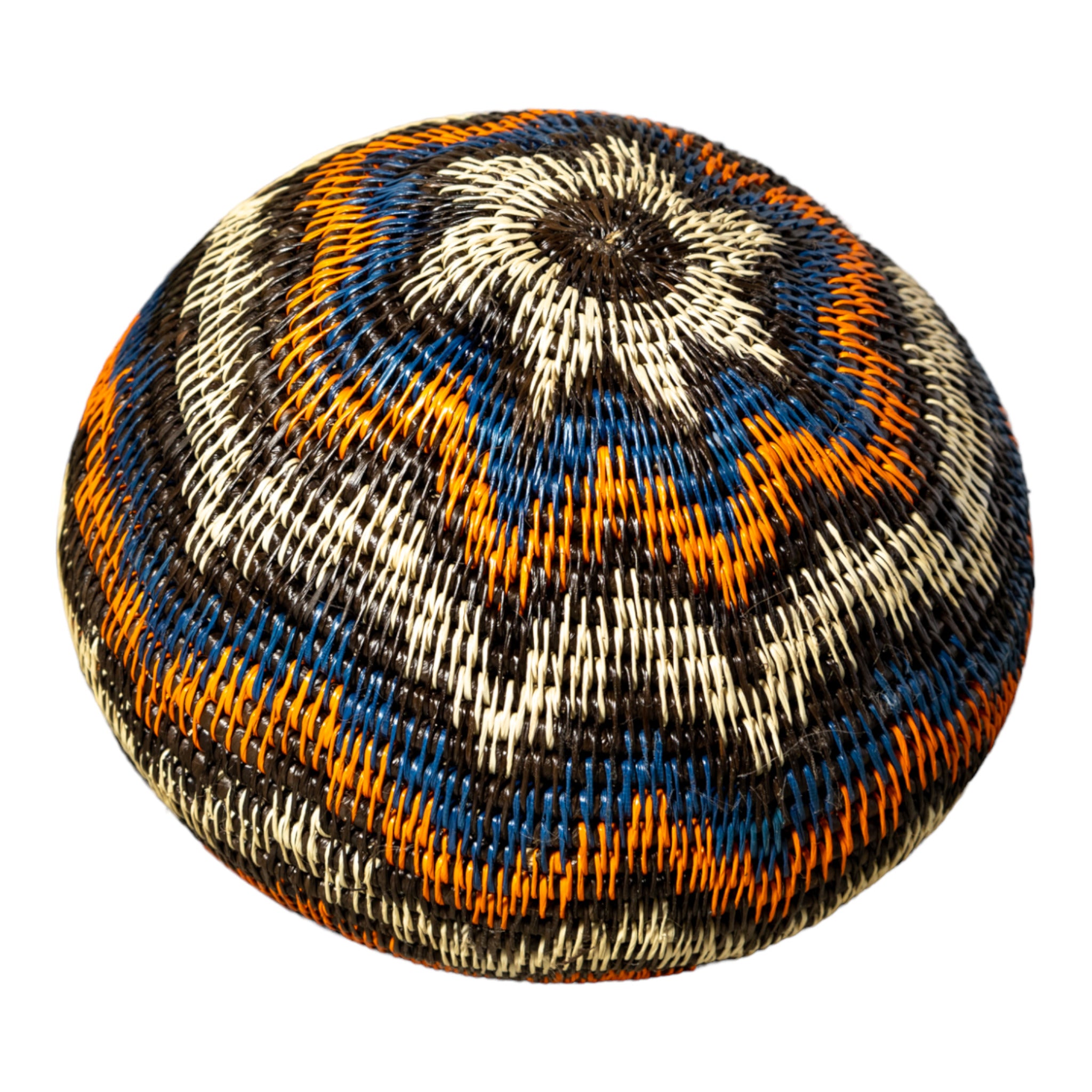 Orange Forest Fusion Woven Basket With Top