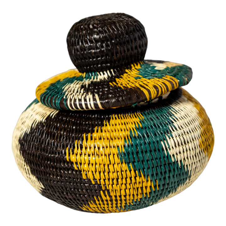 Green Rainforest Whispers Basket With Top