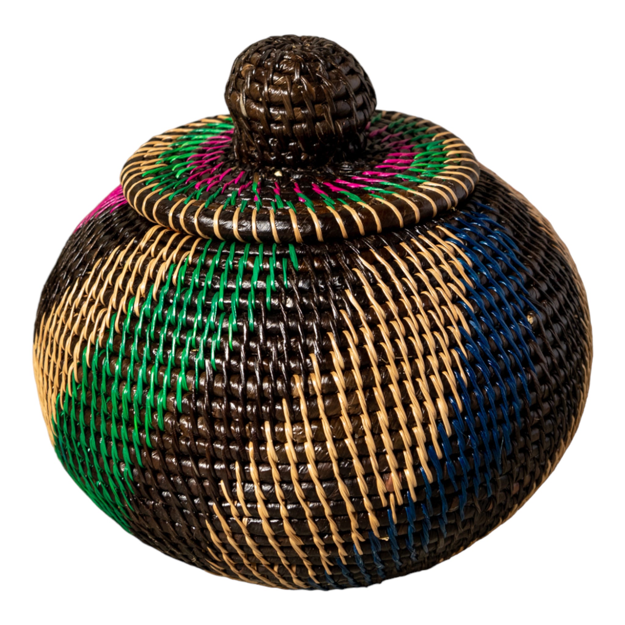 Jungle Mystic Woven Basket With Top