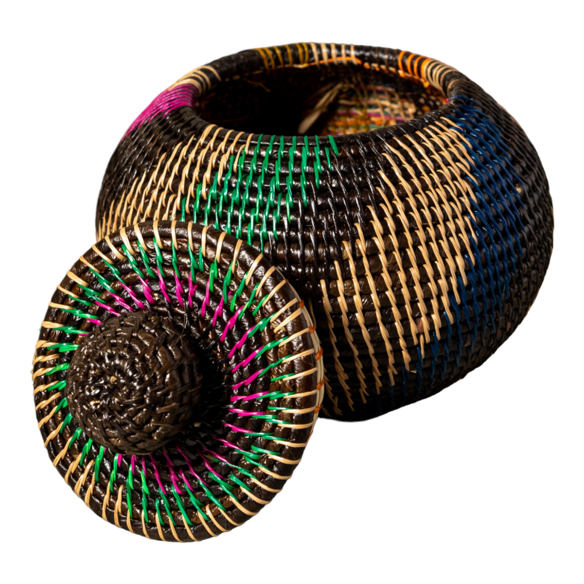 Jungle Mystic Woven Basket With Top