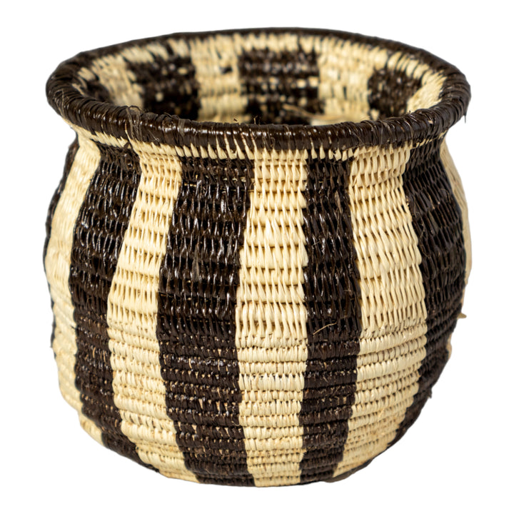 Small Black And White Stripe Rainforest Basket