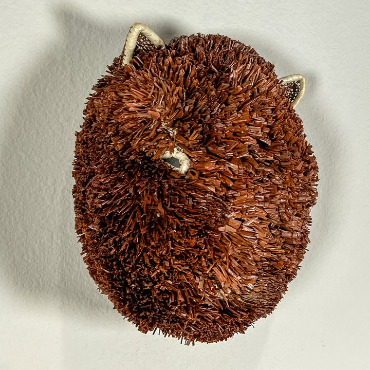 Brown and White Labradoodle Dog Mask