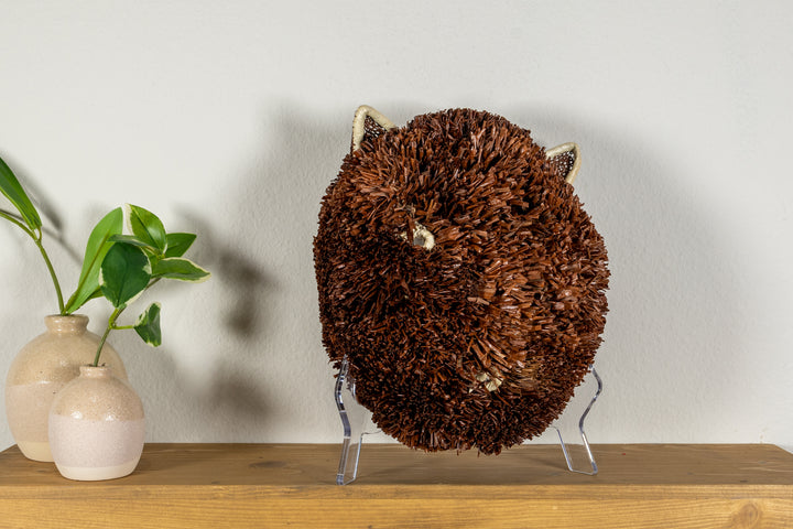 Brown and White Labradoodle Dog Mask