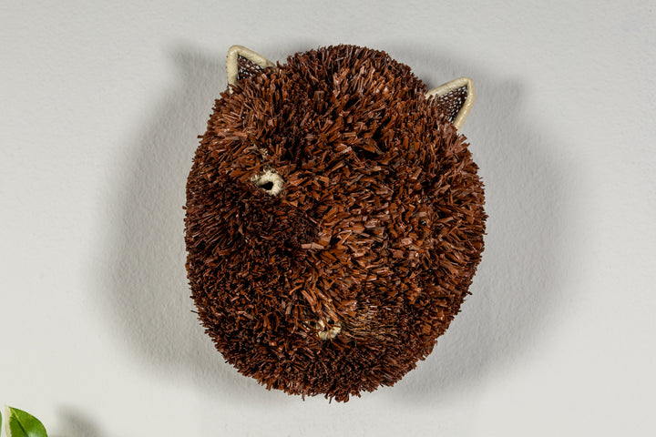 Brown and White Labradoodle Dog Mask