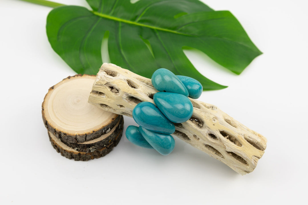 Classic Hand Made and Dyed Tagua Nut Bracelet Ecuador