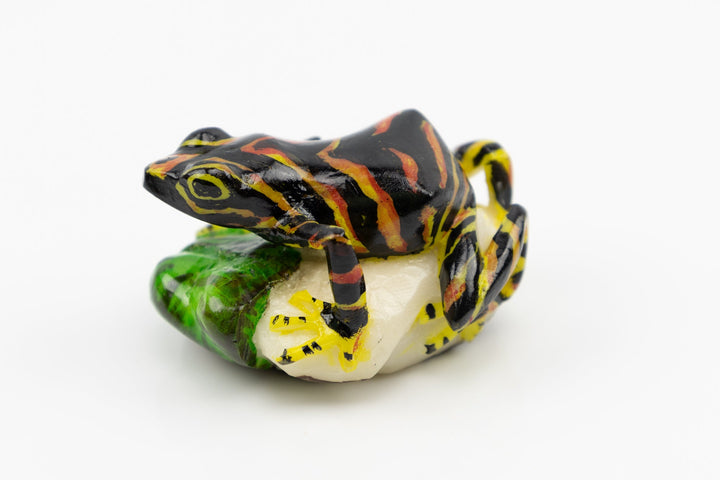 Hand Carved Poison Dart Frog Tagua Nut Made By Wounaan And Emberá Panama Indians. Animal Statue, Carving Miniature, Figurine, Decoration