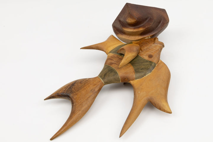 Tropical Fish Hand Carved Wood Sculpture Made By Indigenous Artisans