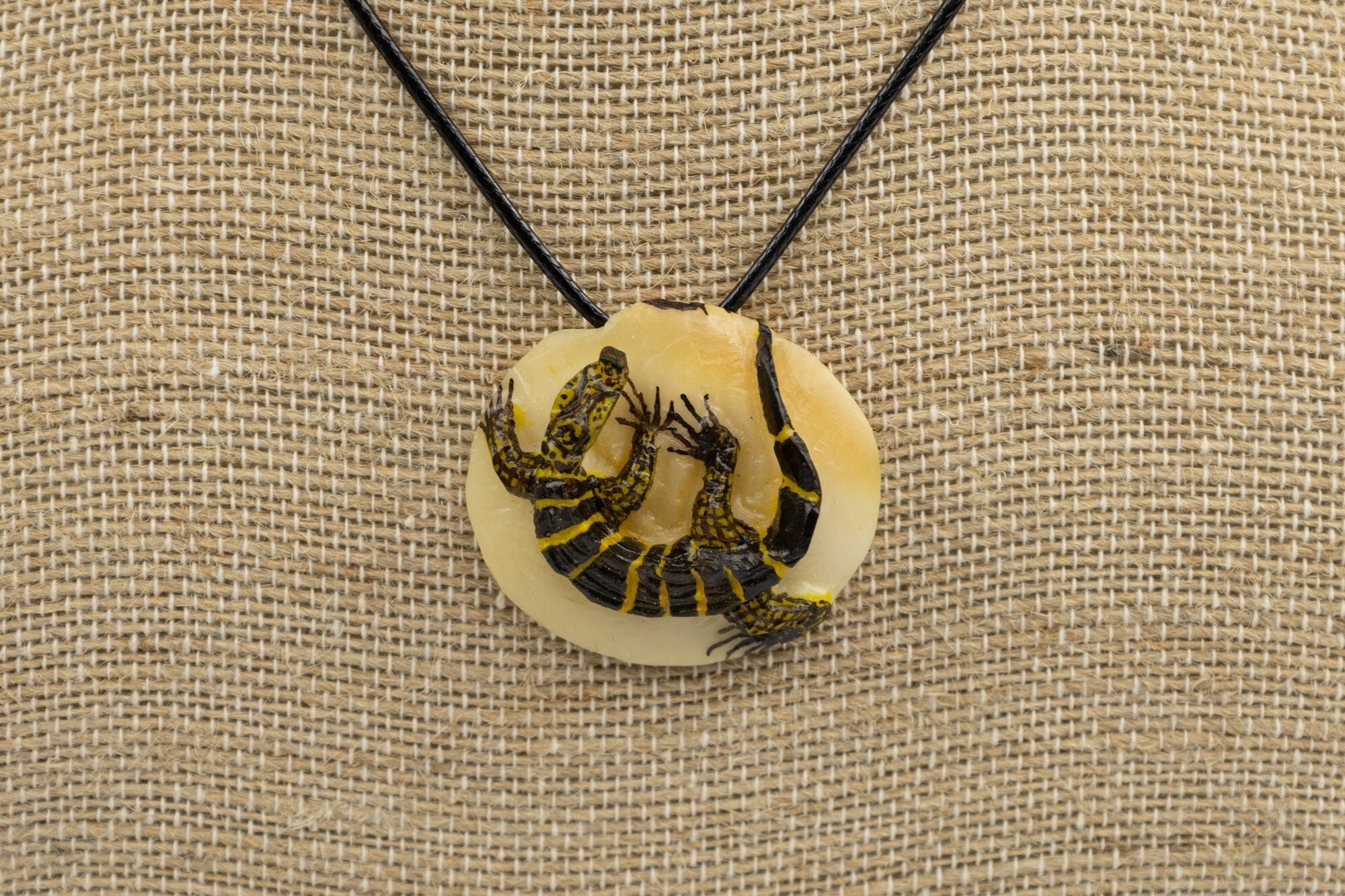 Caiman Necklace Handmade Jewelry By Indigenous Artisans. Animal Jewelry, Tagua Jewelry, Crocodille Necklace, Alligator Jewelry